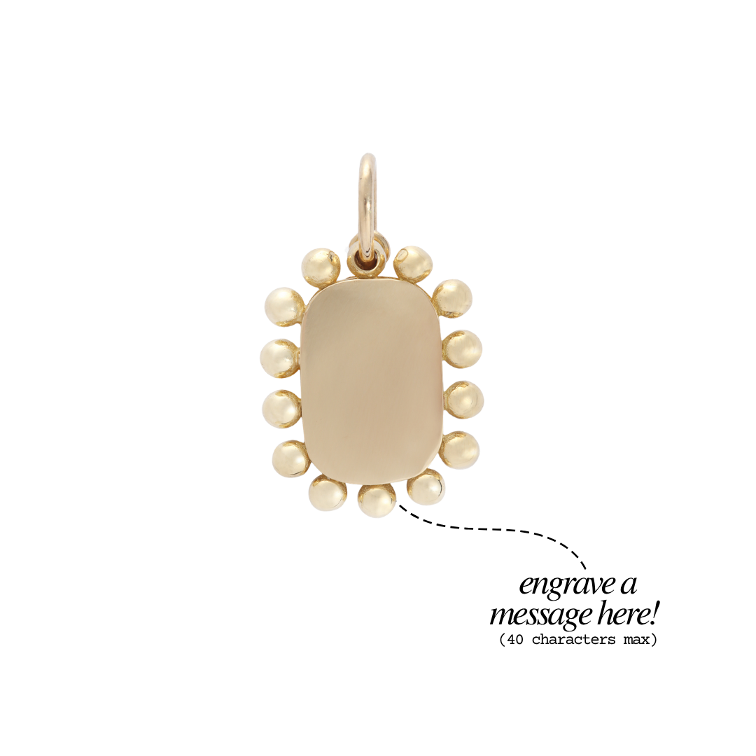 beaded tag
