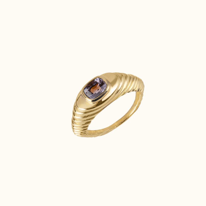 ribbed dome ring – illa jewelry