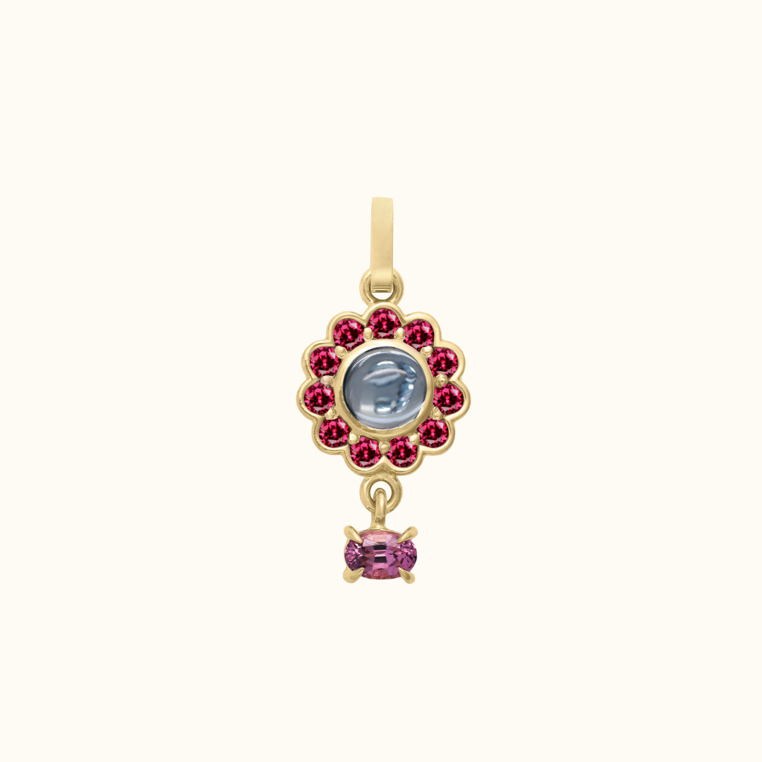 gemstone charm in cherry spritz
