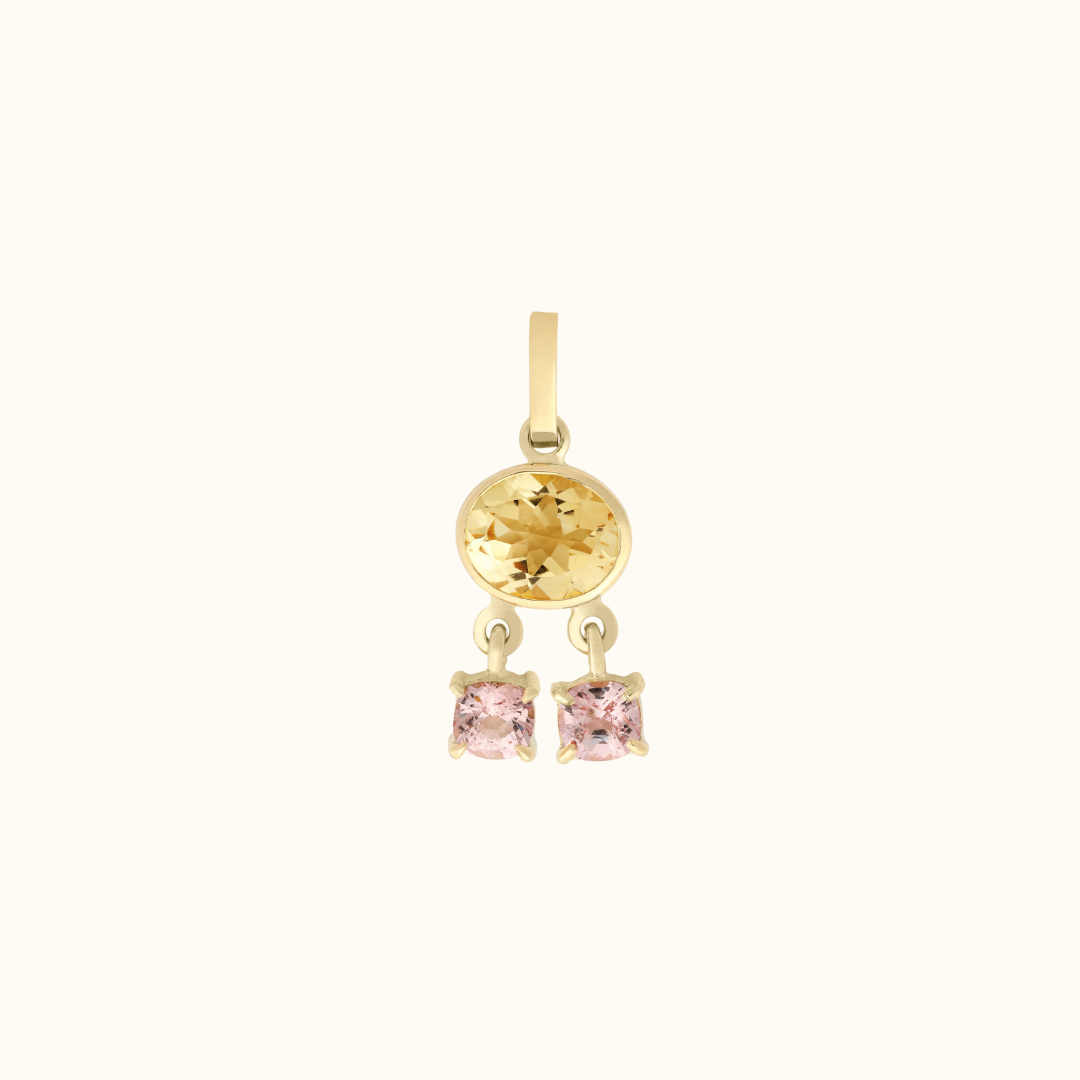 gemstone charm in guava lemonade