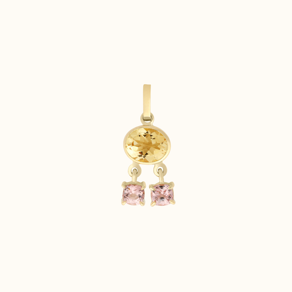 gemstone charm in guava lemonade