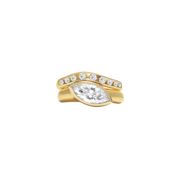 diamond stacker pinky ring