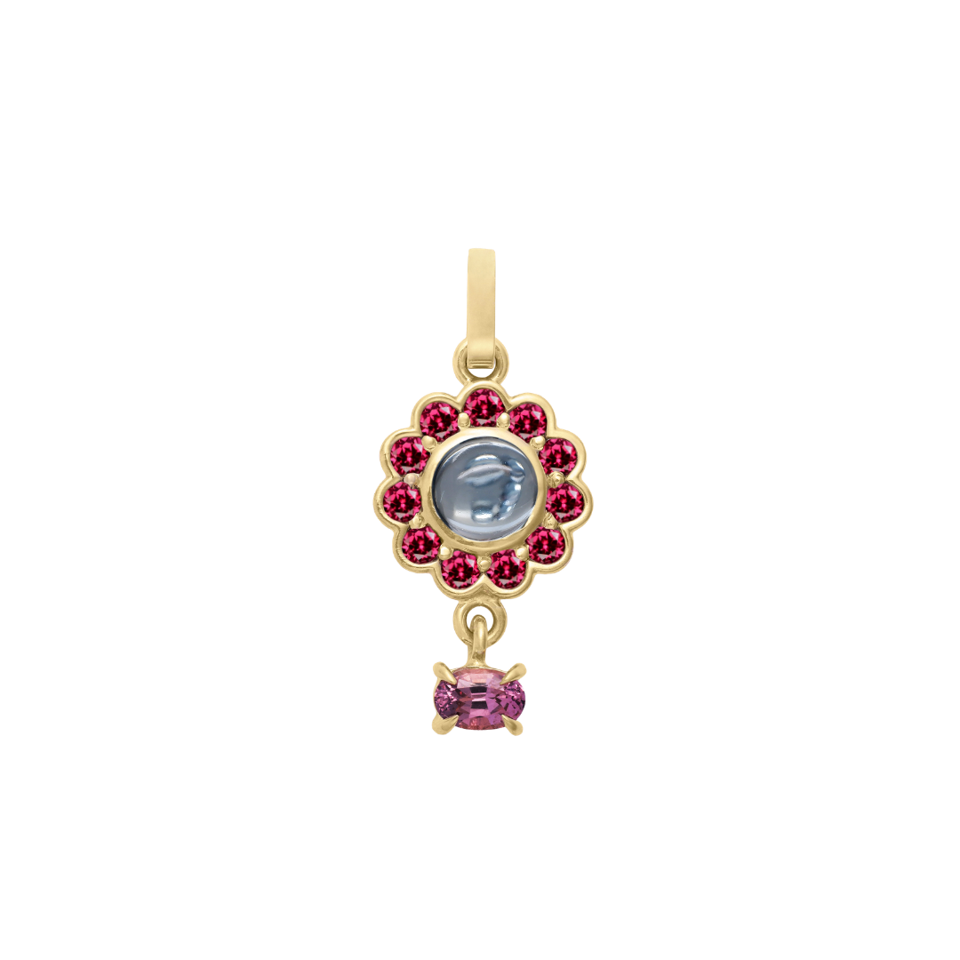 gemstone charm in cherry spritz