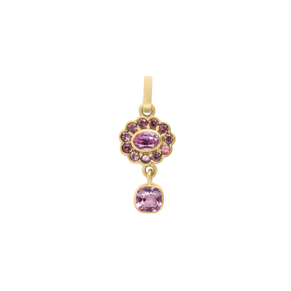 gemstone charm in raspberry jelly