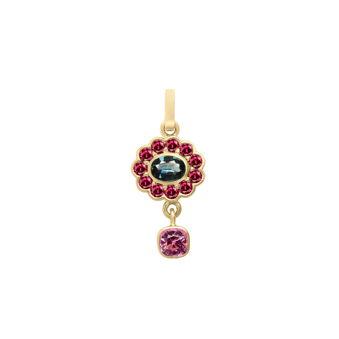 gemstone charm in cherry berry jam