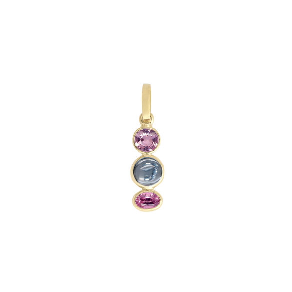 gemstone charm in dragonfruit