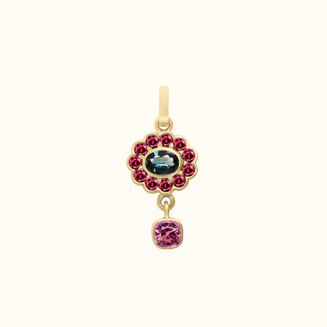 gemstone charm in cherry berry jam