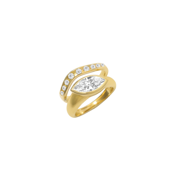 diamond stacker pinky ring