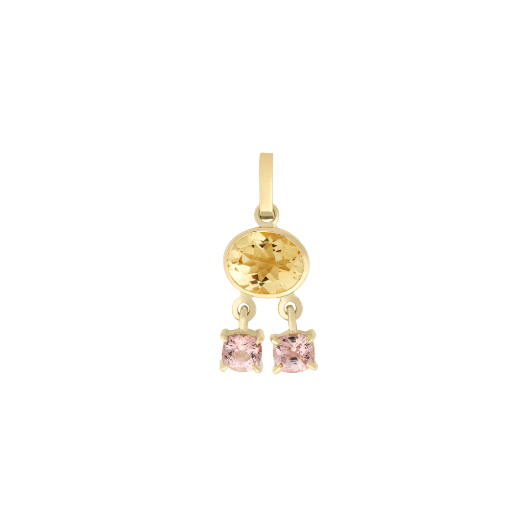 gemstone charm in guava lemonade