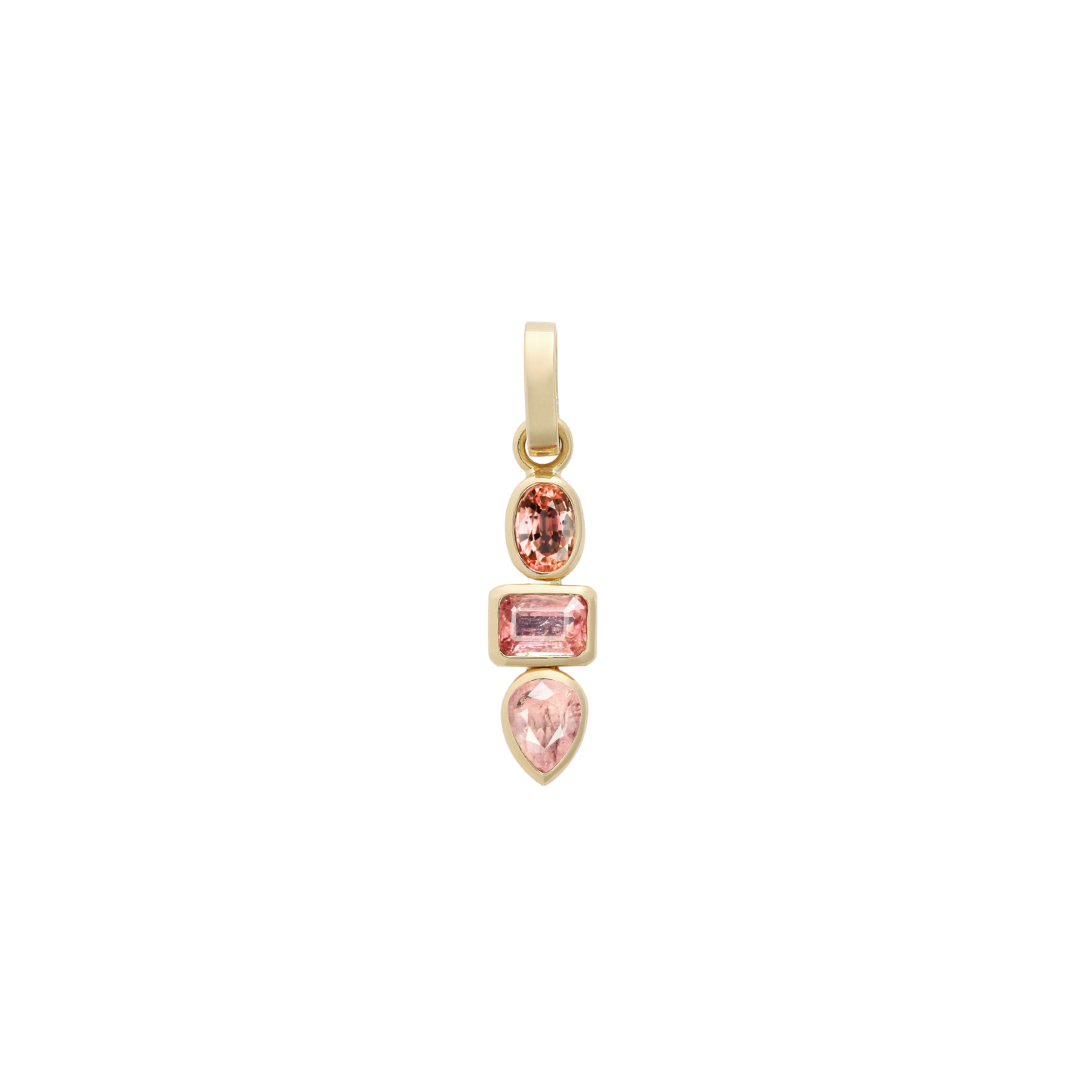 gemstone charm in strawberry swirl