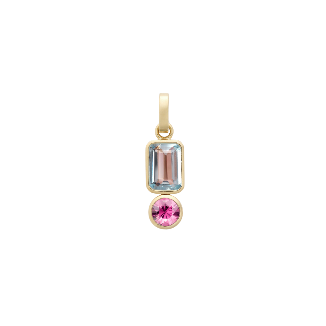 gemstone charm in berries and cream
