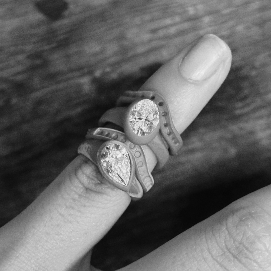 diamond stacker pinky ring