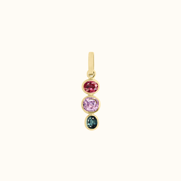 gemstone charm in dragonfruit