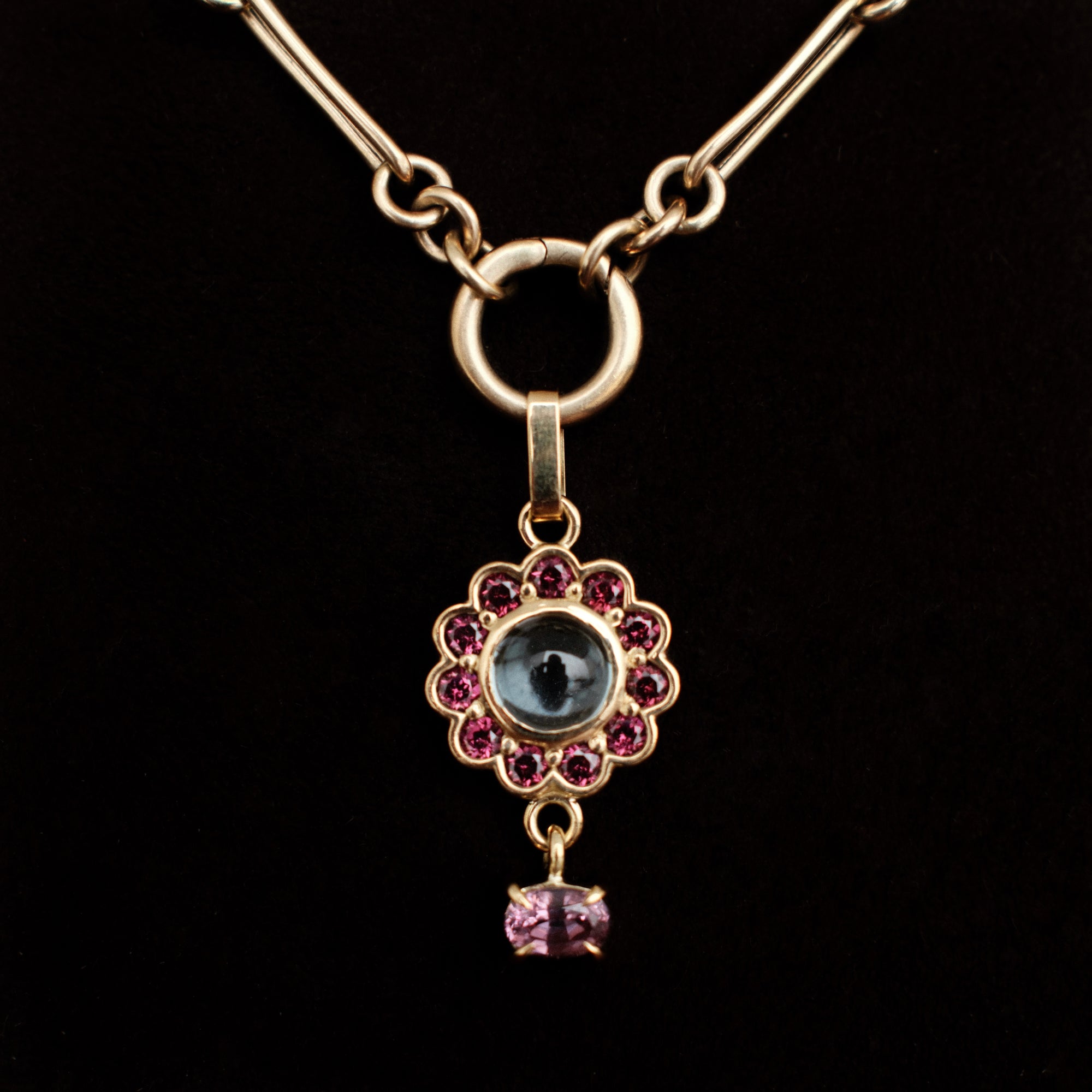 gemstone charm in cherry spritz