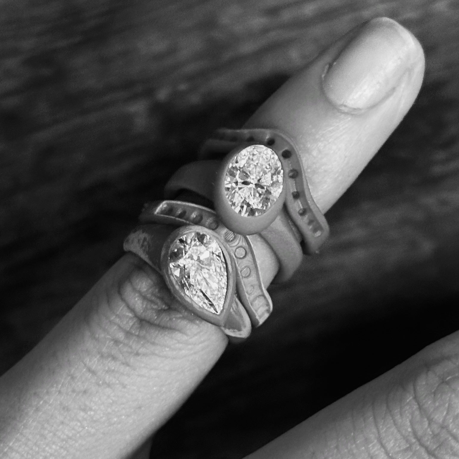 diamond stacker pinky ring