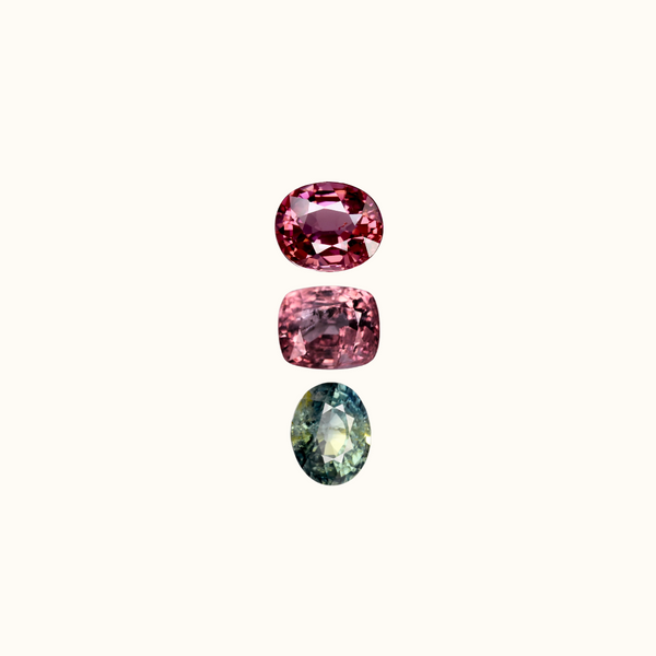 bespoke gemstone charm in cherry matcha II