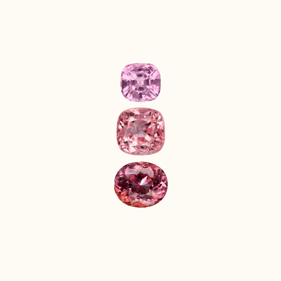 bespoke gemstone charm in strawberry swirl II